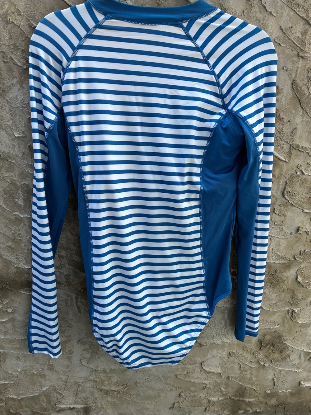 Cabana Life Blue & White Striped Long Sleeve One-Piece Rash Suit SPF 50 L - Picture 8 of 9